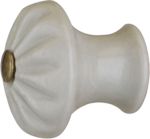 Möbelknopf Keramik, Porzellanknopf für Schrank, Schubladen, Möbel, Ø 34mm, altweiß