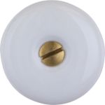 Porzellanknöpfe weiß für Schrank, Schubladen und Möbel, Ø 38mm, Möbelknopf aus Keramik