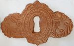 Leder Schild alt, Schlüsselschild, Schild aus Leder geprägt, Lederbeschlag antik, nur 2 Stück verfügbar