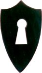 Schlüsselschild, Horn, schwarz. Aus Tierknochen bzw. Horn handgefertigt, nostalgisch