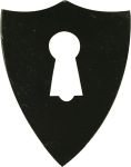 Schlüsselschild, Horn, schwarz. Aus Tierknochen bzw. Horn handgefertigt, historisch, nur noch 2 Stück verfügbar