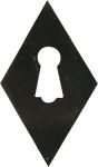 Schlüsselschild, Horn, schwarz. Aus Tierknochen bzw. Horn handgefertigt, Beschläge Biedermeier