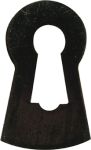 Schlüsselbuchse, Horn, schwarz. Aus Tierknochen bzw. Horn handgefertigt, Beschläge Nostalgie