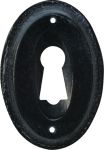 Schlüsselschild aus Horn schwarz. Aus Tierknochen bzw. Horn von Hand gefertigt
