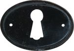 Schlüsselschild Horn schwarz. Aus Tierknochen bzw. Horn von Hand gefertigt, Beschläge