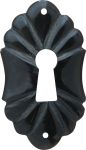 Schlüsselschild Horn, schwarz. Aus Tierknochen bzw. Horn von Hand angefertigt, Beschläge