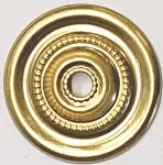 Rosette antik, für Ring oder Knopf, Messing roh, aus dem Biedermeier