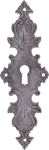 Schlüsselschild antik aus der Gründerzeit, altverzinnt