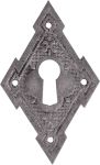 Schlüsselschild, altverzinnt, Gründerzeit, historisch alt
