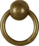 Möbelring, Ringbeschlag, 14mm, Messing patiniert, antik, alt, Altmessing