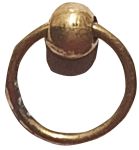 Möbelring, Ringbeschlag, 16mm, in Messing roh, antik, alt, Altmessing