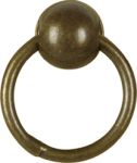 Möbelring, Ringbeschlag, 18mm, Messing alt patiniert, antik, Altmessing