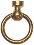 Möbelring, Ringbeschlag, 24mm, Messing antik roh, alt