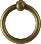 Möbelring, Ringbeschlag, 30mm, Messing patiniert, antik, alt, Altmessing, zum Ergänzen