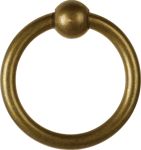 Möbelring, Ringbeschlag, 36mm, Messing patiniert, antik, alt, Altmessing, zum Kombinieren