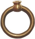 Möbelring, Ringbeschlag, 37mm, aus Messing, roh, antik, alt, Altmessing
