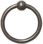 Möbelring, Ringbeschlag, 41mm, aus Messing, altverzinnt, antik, alt, Altmessing