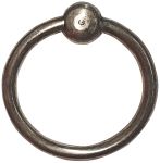 Möbelring, Ringbeschlag groß, 46 mm, Messing altverzinnt, antik, alt, Altmessing