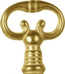 Reide, Schlüsselreide antike, Messing poliert, mit Innengewinde M4, Schlüsselkopf
