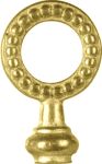 Reide, Schlüsselreide antik, in Messing poliert, mit Innengewinde M4, Schlüsselkopf