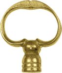 Reide, Schlüsselreide antik, Messing poliert, mit Innengewinde M4, historisch