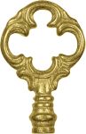 Reide, Schlüsselreide antik, Messing roh, historisch, für antiken Schlüssel, Einzelstück, nur noch 1 x verfügbar, Auslaufmodell