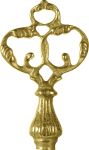 Reide, Schlüsselreide antik, Messing roh, Historie, für antiken Schlüssel