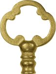 Reide, Schlüsselreide antik, in Messing roh, historisch, für antiken Schlüssel