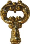 Reide, Schlüsselreide antik, aus Messing poliert, mit Innengewinde M4, Nostalgie