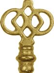 Reide, Schlüsselreide antik, in Messing roh, Historie, für antiken Schlüssel