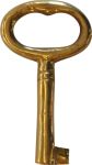 Schlüssel antik, alt, Messing poliert unlackiert, für Schatullenschlösser