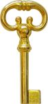 Schlüssel antik, Messing poliert unlackiert, 5mm Durchmesser