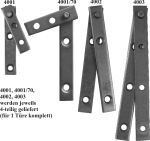 Zapfenband 50mm, Beschläge historisch, für oben+unten, für 1 Möbeltüre komplett, Eisen verzinkt