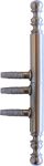 Einbohrband mit Zierkopf, Ø 10x120mm Eisen blank, für Möbel, Einbohrbänder, Anuba Bänder