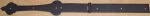 Truhenband, Truhenscharnier, 315mm, in Eisen gerostet und gewachst. Kistenband aus Blech gestanzt und geprägt.
