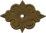 Alte antike Rosette aus Messing schön patiniert, antik