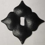 Rosette, Eisen schwarz, nostalgisch, zum Kombinieren mit Splint, Diagonalmaß: 49x49mm (SL)