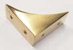 Zierecke, Kistenecke aus Messing poliert unlackiert. Aus Messing gegossen.