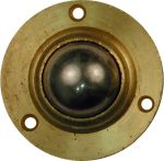 Möbelrolle alt, Messing roh, 20mm, mit Edelstahlkugel, zum Einbohren, nur noch 4 Stück lieferbar, Auslaufmodell