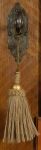 Schlüsselquaste, Rupfen Natur, Länge: 26cm, antike, alte Quaste, Quoddel, Quaddel