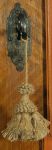 Schlüsselquaste, Rupfen Natur, Länge: 28cm, antike, alte Quaste, Quoddel, Quaddel