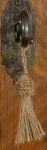 Schlüsselquaste, Rupfen Natur, Länge: 16cm, antike, alte Quaste, Quoddel, Quaddel