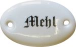 Porzellanschild Mehl, Porzellanschilder antik, alt für Küche, Schublade