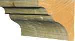 Holzprofilleiste gefräst, Holzleiste antik, Holzzierleiste alt, Fichte, 2,4m, 55x55mm