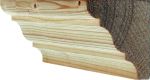 Holzprofilleiste gefräste, Holzleiste antik, Holzzierleiste alt, Fichte, 2,4m, 55x50mm