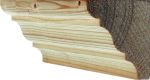 Holzprofilleiste, Holzleiste antike, Holzzierleiste alt, Fichte, 95cm, 55x50mm