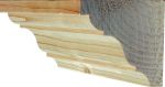 Holzprofilleiste, Holzleiste antik, gefräste Holzzierleisten alt, Fichte, 2,4m, 68x63mm