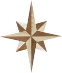 Intarsienstern, Intarsien-Sterne, antike, 120mm, Intarsien Stern