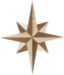Intarsienstern, Intarsien-Sterne, antike, 120mm, Intarsien Stern