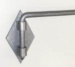 Schwenkbare Gardinenstange, Schwenkstange für Scheibenvorhänge, Scheibengardinen, Eisen geschmiedet, Ø 12 mm